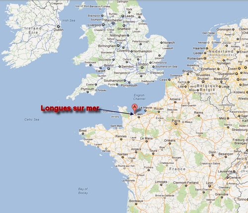 Longues sur mer calvados normandie bayeux » Plan