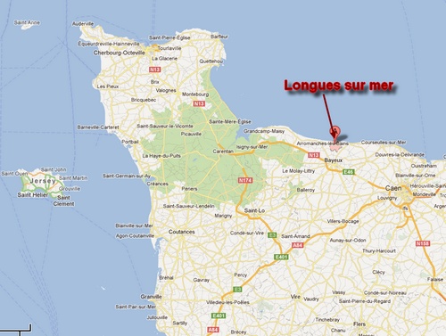 Longues sur mer calvados normandie bayeux » Plan