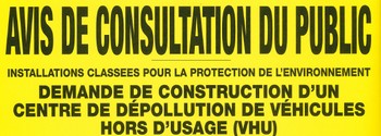 05.03.2025 Avis de consultation du public ICPE