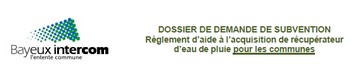 10.03.2025 Aide à l’achat de récupérateurs  d’eau de pluie pour les communes